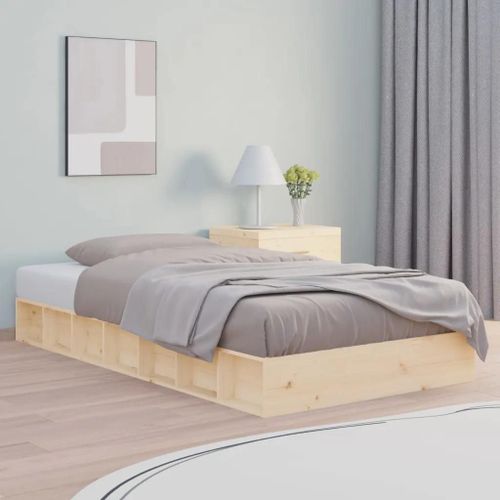Prolenta Premium - Cadre de lit sans matelas 90x200 cm bois massif