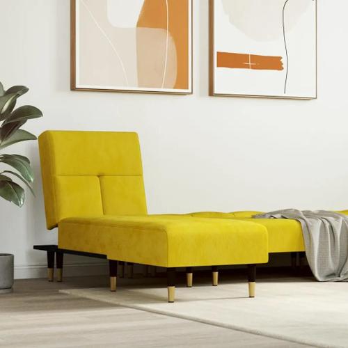 Prolenta Premium - Chaise Longue Jaune Velours