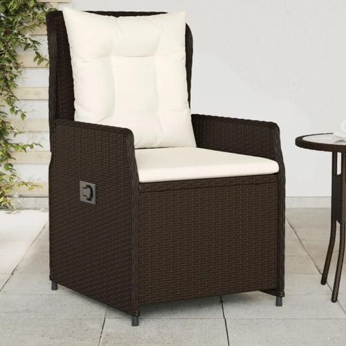 Prolenta Premium - Chaises Inclinables De Jardin Lot De 2 Marron Résine Tressée