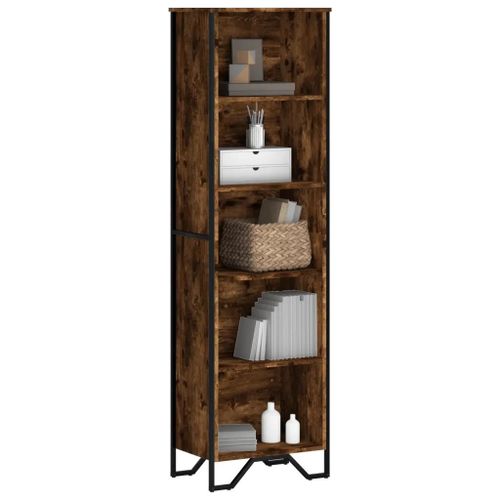 Prolenta Premium - Bibliothèque Chêne Fumé 50x31x169 Cm Bois D'ingénierie
