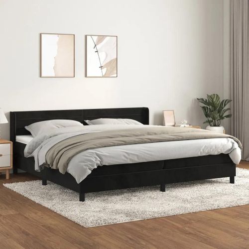 Prolenta Premium - Sommier à lattes de lit et matelas Noir 200x200 cm Velours