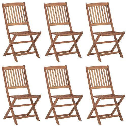 Prolenta Premium - Chaises Pliables D'extérieur Lot De 6 Bois D'acacia Solide