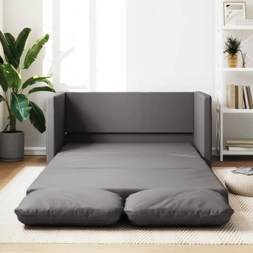 Prolenta Premium - Canapé-Lit 2 En 1 Gris 112x174x55 Cm Similicuir