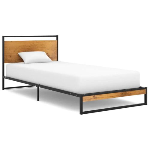 Prolenta Premium - Cadre de lit sans matelas métal 90x200 cm