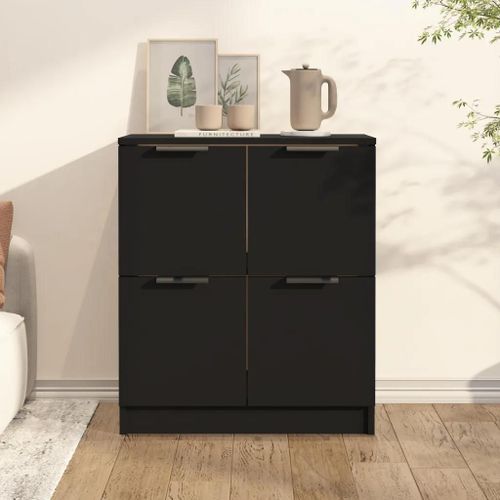 Prolenta Premium - Buffet Noir 60x30x70 Cm Bois D'ingénierie