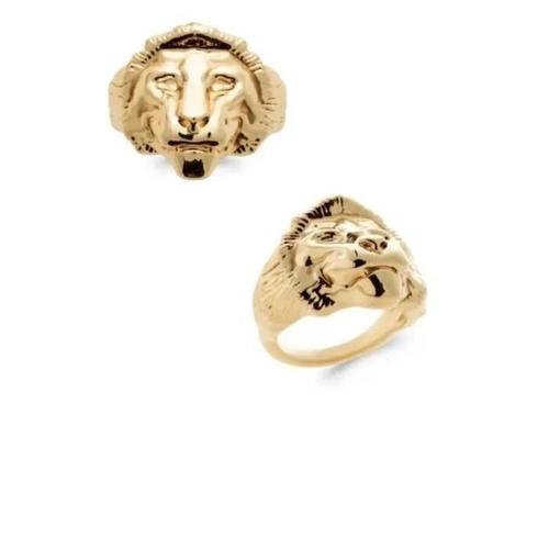 Bague Chevalière - Bijouxia - Symbole Lion En Plaqué Or 18 Carats - Tenue Placage Haute - Qualité Bijouterie