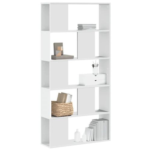 Prolenta Premium - Bibliothèque 5 Niveaux Blanc 80,5x23,5x162,5 Cm Bois Ingénierie