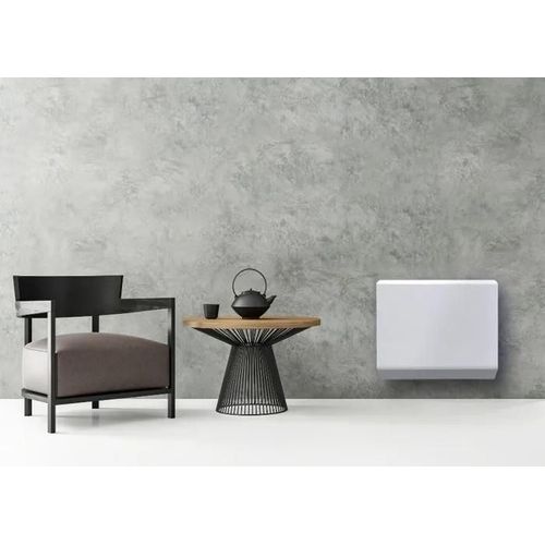 Radiateur électrique - Deltacalor -Radiateur électrique à double coeur de chauffe - Menec - 1000W - Blanc