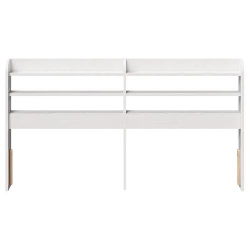 Prolenta Premium - Tête De Lit Avec Étagères Blanc 135 Cm Bois Massif De Pin