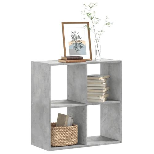 Prolenta Premium - Bibliothèque Gris Béton 68,5x32x68,5 Cm Bois D'ingénierie
