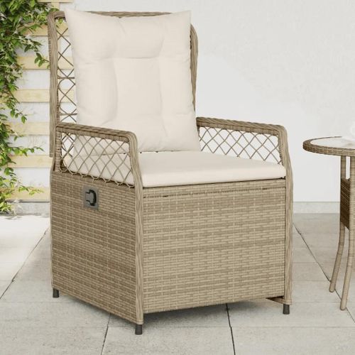 Prolenta Premium - Chaises Inclinables De Jardin Lot De 2 Beige Résine Tressée