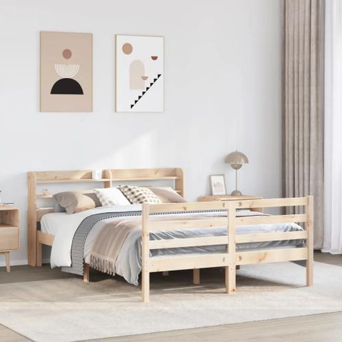 Prolenta Premium - Cadre de lit avec tête de lit sans matelas 160x200 cm