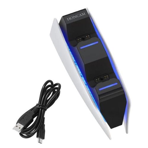 Chargeur De Batterie Pour Sony Play Station Playstation, Ps5, Dualsense, Touriste, Fouet, Contrôleur, Accessoires, S6, Charge, Nouveau-White