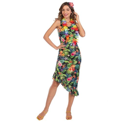 Déguisement Robe Hawaï Noire Femme