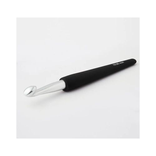 Crochet En Aluminium Argenté Avec Poignée Souple N° 4 À N°12 - Knitpro