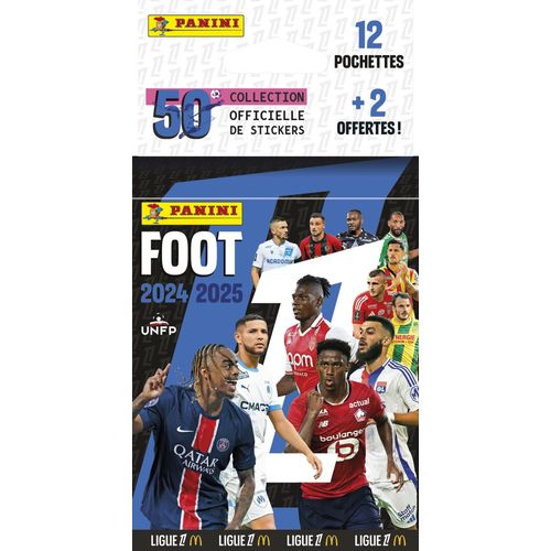 Stickers Panini Foot 2024 2025 Ligue 1 Mcdonald's Blister 12 Pochettes + 2 Offertes