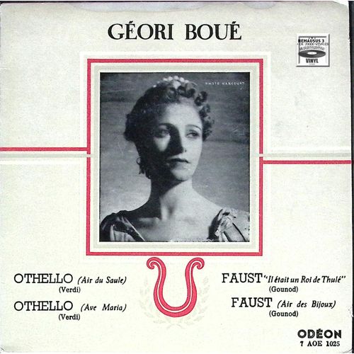 Géori Boué - Othelo - Faust - Opéra 1956