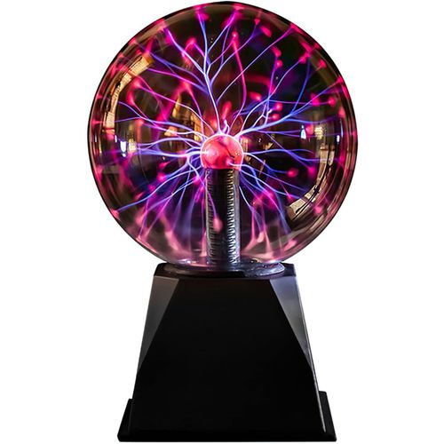 6 Pouces Boule De Plasma Magique, Lumière De Boule De Plasma Sensible Au Son Et Au Toucher, Flash Lampe À Plasma Sphère, Pour Décorations Chambre, Fête De Famille, Veilleuse Rouge[X441]