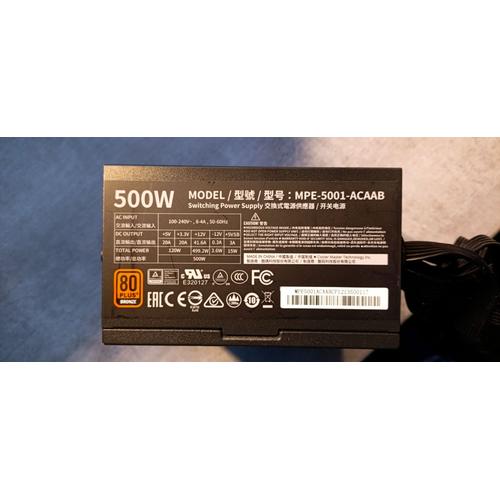 Alimentation cooler master 500W (avec prise)