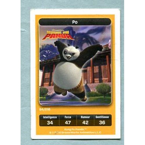 Carte Dreamworks - " Kung Fu Panda " : Réf 84 - Po - 2010