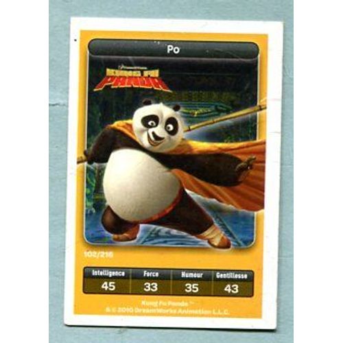 Carte Dreamworks - " Kung Fu Panda " : Réf 102 - Po - 2010