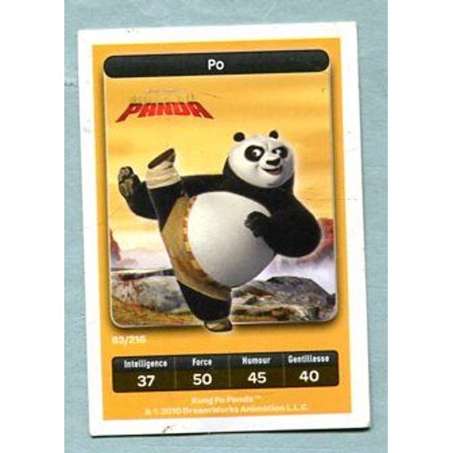 Carte Dreamworks - " Kung Fu Panda " : Réf 83 - Po - 2010