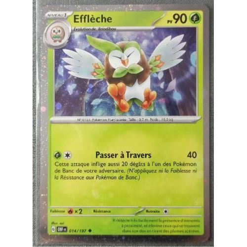 Pokemon Efflèche Holo Cosmo 014 / 197 Ev03 Flammes Obsidiennes