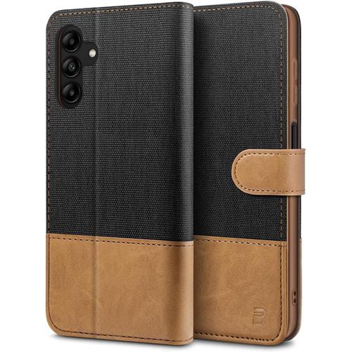 Bez Coque Pour Samsung A04s, Etui Pour Samsung Galaxy A04s Housse En Cuir De Protection, Portefeuille En Cuir Polyuréthane, Rfid Blocage, Pochette Pour Monnaie, Fermeture Magnétique, Noir[Q2826]