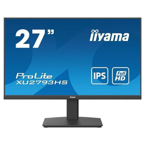 iiyama ProLite XU2793HS-B7 - Écran LED - 27" - 1920 x 1080 Full HD (1080p) @ 100 Hz - IPS - 300 cd/m² - 1300:1 - 1 ms - HDMI, DisplayPort - haut-parleurs - noir, mat