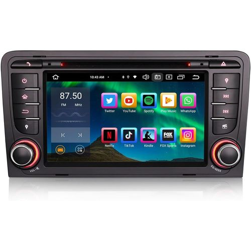 7 Pouces 8-C?urs Android 12.0 Autoradio Pour Audi A3 S3 Rs3 Rnse-Pu 4go Ram + 64go Rom Dab+ Navigation Gps Avec Bluetooth 5.0 A2dp Carplay Android Auto Dsp Wifi 4g Obd2 Tpms Tnt Usb Dvr Dvd Cd.[G1400]