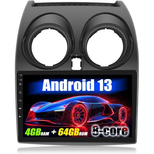 [8 Core] 4+64G Android 13 Autoradio avec CarPlay/Android Auto/DSP pour Nissan Qashqai 1 J10 2006-2013,9 Pouces HD Navigator GPS WiFi Bluetooth 5.0 USB FM RDS Radio Mirror Link +32 Band EQ.[G461]