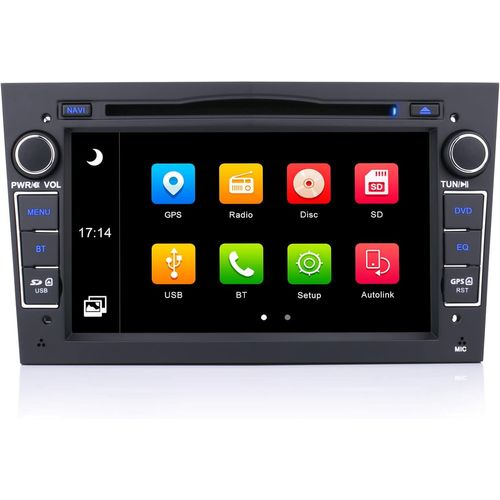 2 Din Radio Bluetooth, GPS,DVD,CD, RDS, 7 Pouces Autoradio pour Opel Astra,Corsa, Vectra,Zafira,Antara, Meriva, Vivaro,Combo.Radio FM, Commande au Volant,7 Couleurs de lumière LED.[G1070]
