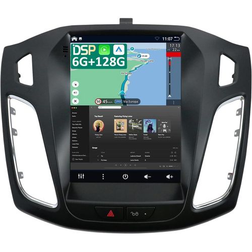 Android 14 [6gb+128gb] 2 Din Autoradio Pour Ford Focus (2010-2014)-[Built In Carplay/Android Auto/Dsp/Gps]-Gratuite Caméra+Mic-Soutien Dab/Commande Au Volant/360 Caméra/Bluetooth 5.0/Usb/Ips.[G1282]