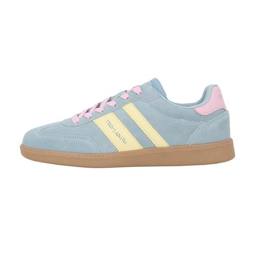 Chaussures Basses Cuir Ou Simili Teddy Smith Chaussures Retro Tennis Femme Bleu Ciel - 38