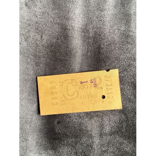 Ticket De Métro Ancien
