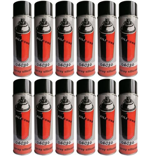 LOT 12 AEROSOLS SPRAY LUBRIFIANT SILICONE 500 ml