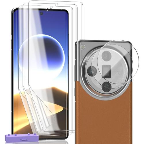 Protection Pour Oppo Find X7/X7 Ultra Protection Écran Film Flexible 3 Pièces Et Find X7/X7 Ultra Verre Trempé D'objectif 2 Pièces. Hd Film Pour Find X7/X7 Ultra Protection[Bhm093685]