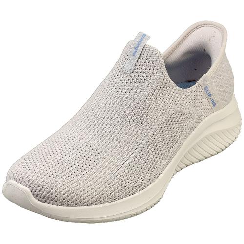 Skechers Ultra Flex 3 0 Vegan Gris Clair Femme