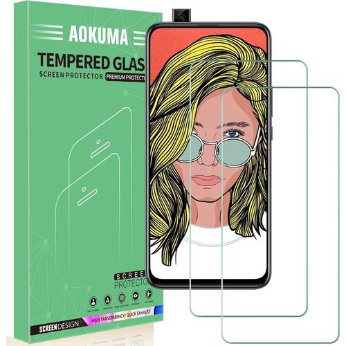 Huawei P Smart Z Verre Trempé, Aokuma [Lot De 2] Verre Trempé Huawei P Smart Z [0.26mm] [Extreme Résistant Aux Rayures][Haut Définition]Facile Installation] Film Protection Écran[Bhm096179]