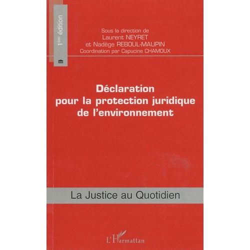 Déclaration Pour La Protection Juridique De L'environnement