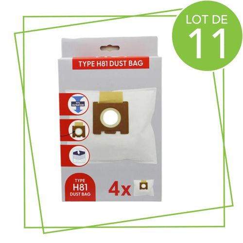 Lot de 11 boîtes de 4 sacs microfibre H81 Aspirateur (35601865 HOOVER)
