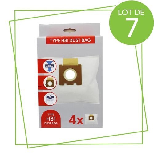 Lot de 7 boîtes de 4 sacs microfibre H81 Aspirateur (35601865 HOOVER)