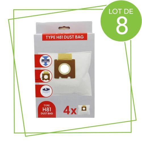 Lot de 8 boîtes de 4 sacs microfibre H81 Aspirateur (35601865 HOOVER)