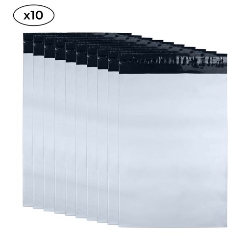 10 X Enveloppes Pochettes Plastique Opaque Indéchirables Sac D'expédition Vad Grises Pour Les Envois De Colis Postaux