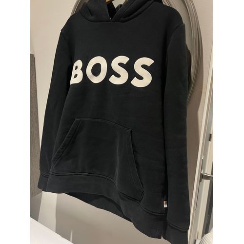 Sweat Boss Capuche Noir Mixte 10 Ans