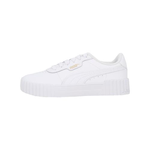 Chaussures Basses Cuir Ou Simili Puma Carina 3 0 Blanc