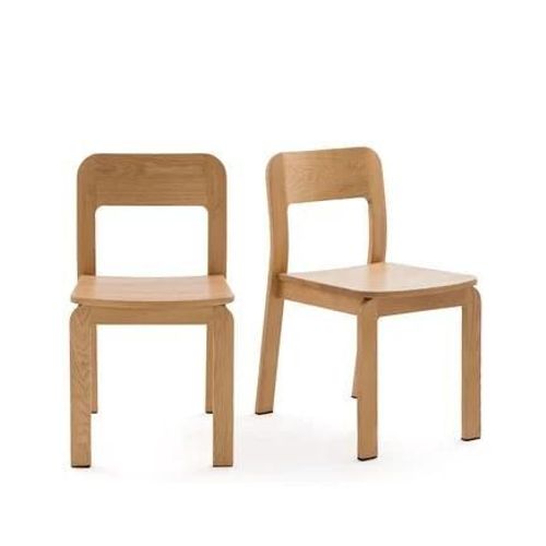 La Redoute Intérieurs - Lot De 2 Chaises En Chêne Massif, Talet - Beige