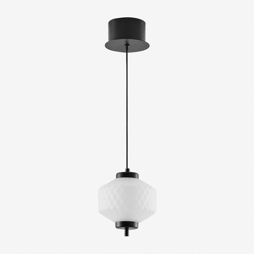Plafonnier Led En Fer Et Avec 1 Boule En Verre Necsar Noir A