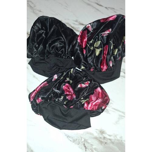 Lot De Bonnet De Nuit Satin