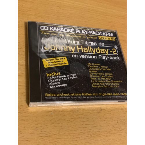 Cd Karaoké Play-Back Kpm Vol.18 Johnny Hallyday Vol.02